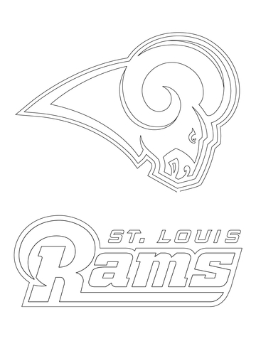 St. Louis Rams Logo Coloring Page